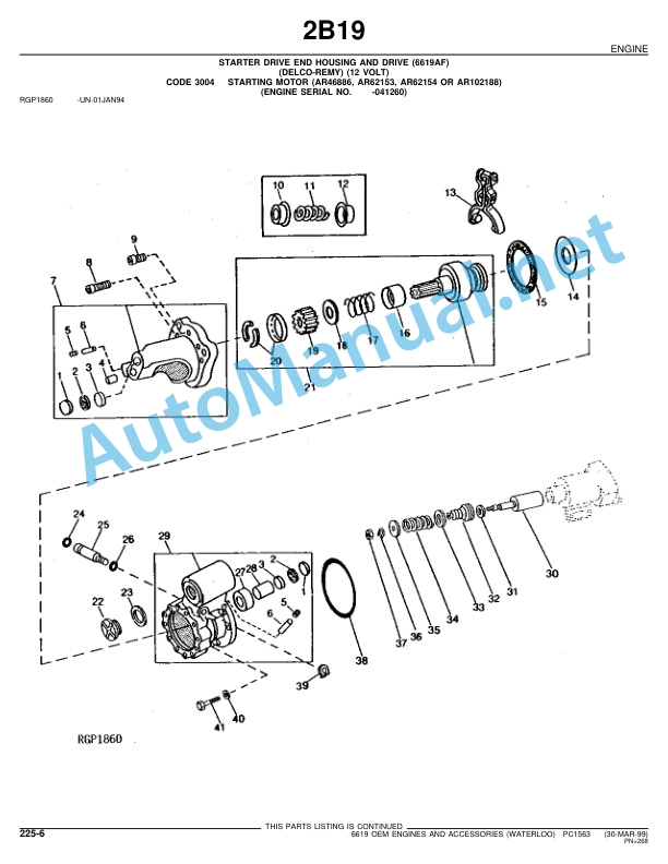 John Deere 6619 OEM Engines and Accessories (Waterloo) Parts Catalog PC1563 May-00 5 John Deere 6619 OEM Engines and Accessories (Waterloo) Parts Catalog PC1563 May-00 - Image 5
