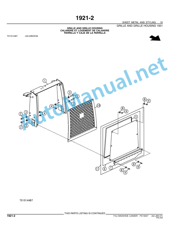 John Deere 710J Backhoe Loaders Parts Catalog PC10007 Apr-07 4 John Deere 710J Backhoe Loaders Parts Catalog PC10007 Apr-07 - Image 4