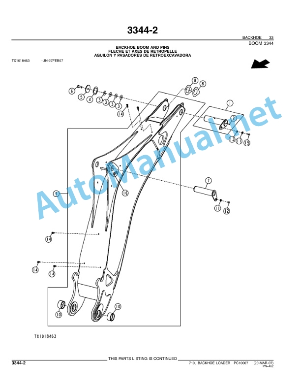 John Deere 710J Backhoe Loaders Parts Catalog PC10007 Apr-07 5 John Deere 710J Backhoe Loaders Parts Catalog PC10007 Apr-07 - Image 5