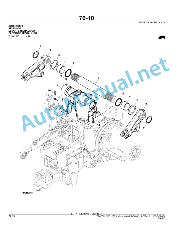 John Deere 7185J Tractor Parts Catalog PC8702P 06-Oct-10 Portuguese 4 John Deere 7185J Tractor Parts Catalog PC8702P 06-Oct-10 Portuguese - Image 4