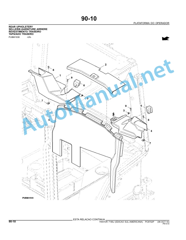 John Deere 7185J Tractor Parts Catalog PC8702P 06-Oct-10 Portuguese 5 John Deere 7185J Tractor Parts Catalog PC8702P 06-Oct-10 Portuguese - Image 5