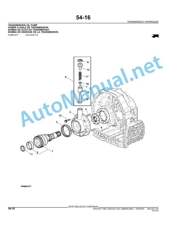 John Deere 7185J Trator Parts Catalog PC8702P 12-JAN-11 Portuguese 3 John Deere 7185J Trator Parts Catalog PC8702P 12-JAN-11 Portuguese - Image 3