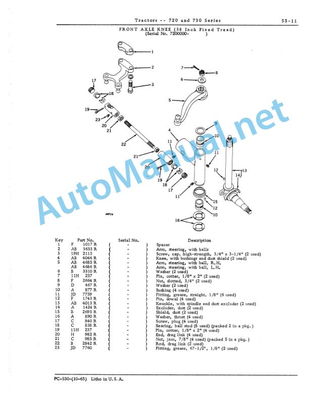 John Deere 720 and 730 Tractors Parts Catalog PC530 4 John Deere 720 and 730 Tractors Parts Catalog PC530 - Image 4