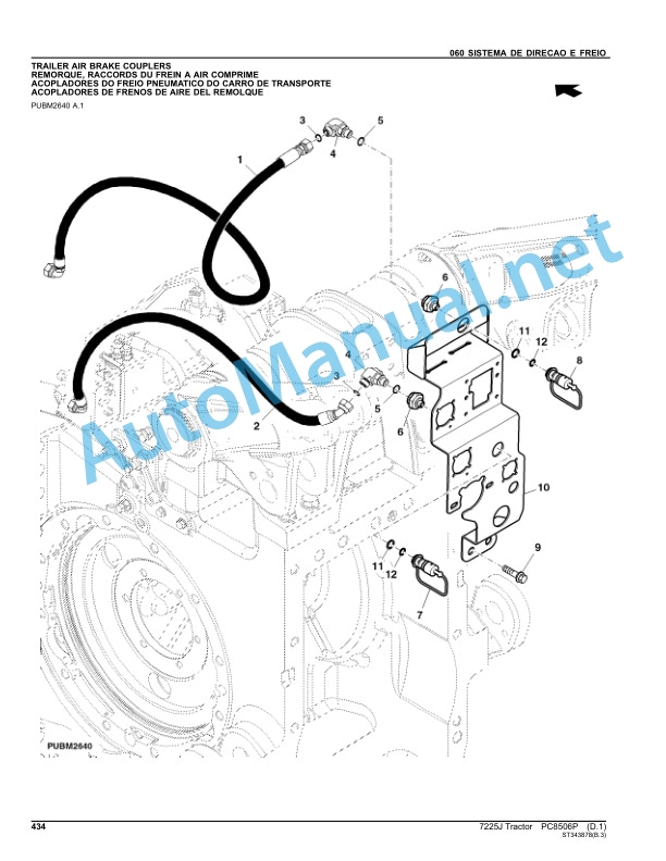 John Deere 7225J Tractor Parts Catalog PC8506P Jul-14 Portuguese 4 John Deere 7225J Tractor Parts Catalog PC8506P Jul-14 Portuguese - Image 4