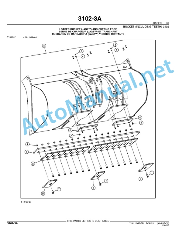 John Deere 724J Loader Parts Catalog PC9155 Jan-07 5 John Deere 724J Loader Parts Catalog PC9155 Jan-07 - Image 5