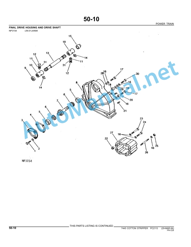 John Deere 7445 Cotton Stripper Parts Catalog PC2113 APR-10 3 John Deere 7445 Cotton Stripper Parts Catalog PC2113 APR-10 - Image 3