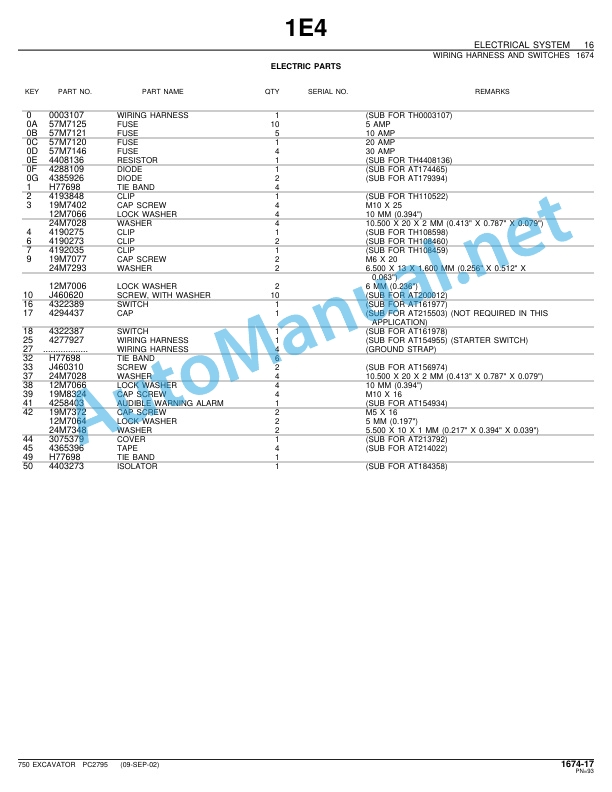 Alternative view of John Deere 750 Excavator Parts Catalog PC2795 09-SEP-02