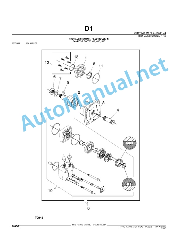 John Deere 758HD Harvester Head Parts Catalog PC 9276 Apr-04 3 John Deere 758HD Harvester Head Parts Catalog PC 9276 Apr-04 - Image 3