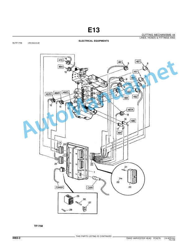 John Deere 758HD Harvester Head Parts Catalog PC 9276 Apr-04 4 John Deere 758HD Harvester Head Parts Catalog PC 9276 Apr-04 - Image 4