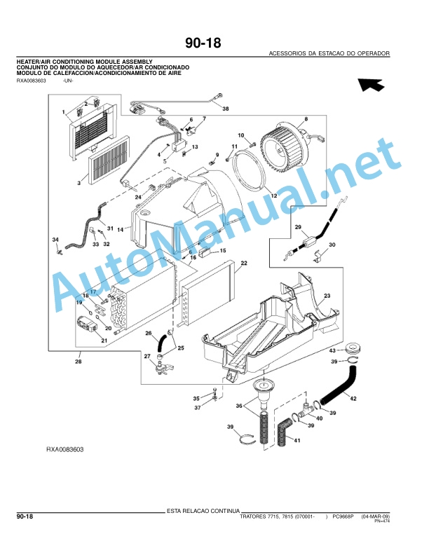 John Deere 7715, 7815 Tractors Parts Catalog PC9668P 04-MAR-09 Portuguese 5 John Deere 7715, 7815 Tractors Parts Catalog PC9668P 04-MAR-09 Portuguese - Image 5