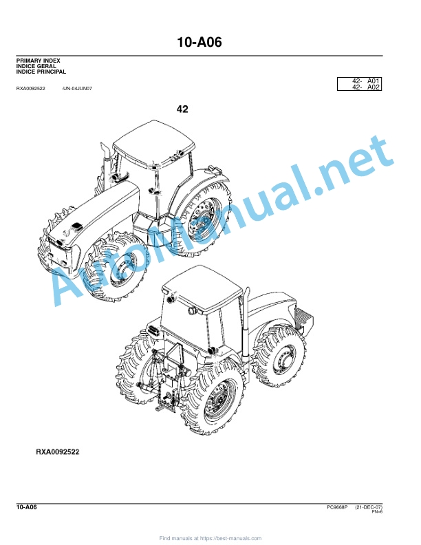 John Deere 7715, 7815 Tractors Parts Catalog PC9668P 20-AUG-08 Portuguese 2 John Deere 7715, 7815 Tractors Parts Catalog PC9668P 20-AUG-08 Portuguese - Image 2