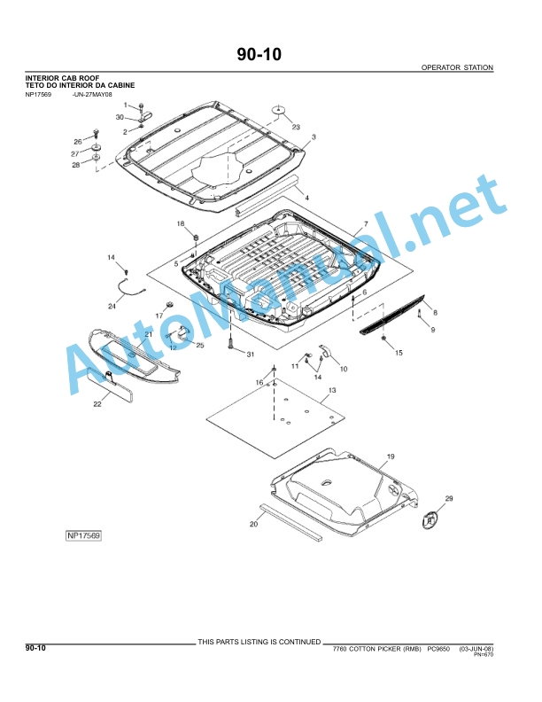 John Deere 7760 COTTON PICKER (RMB) Parts Catalog PC9650 MAR-11 4 John Deere 7760 COTTON PICKER (RMB) Parts Catalog PC9650 MAR-11 - Image 4