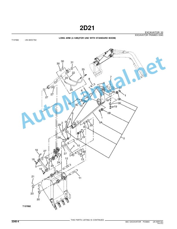 John Deere 80C Excavator Parts Catalog PC9084 25-APR-03 4 John Deere 80C Excavator Parts Catalog PC9084 25-APR-03 - Image 4