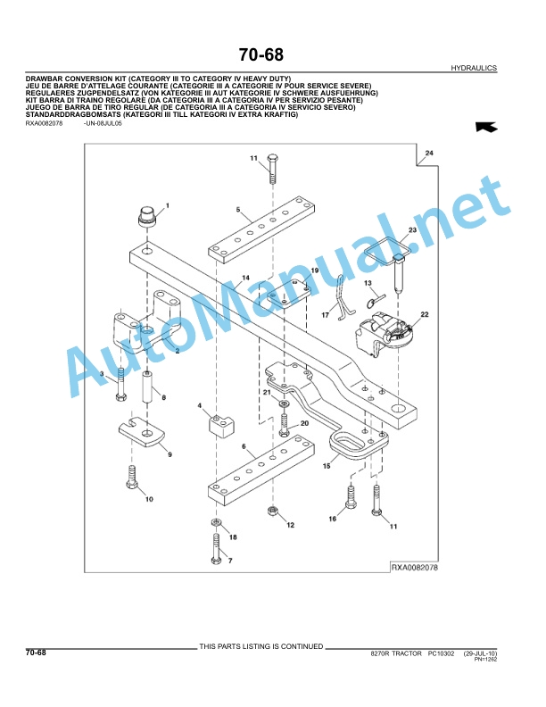 John Deere 8270R Tractor Parts Catalog PC10302 September 2010 5 John Deere 8270R Tractor Parts Catalog PC10302 September 2010 - Image 5