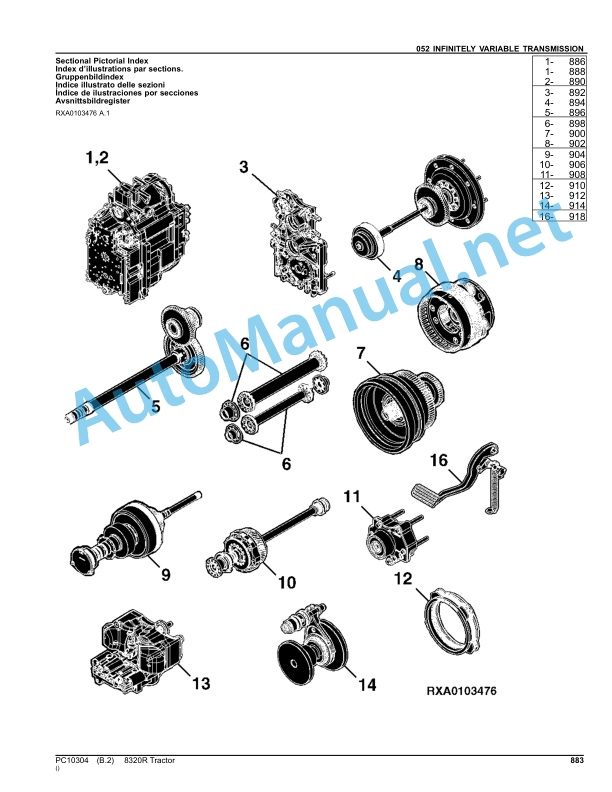 John Deere 8320R Tractor Parts Catalog PC10304 Sep-10 4 John Deere 8320R Tractor Parts Catalog PC10304 Sep-10 - Image 4