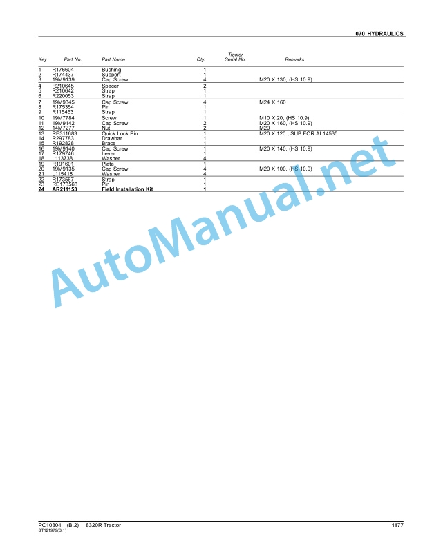 John Deere 8320R Tractor Parts Catalog PC10304 Sep-10 5 John Deere 8320R Tractor Parts Catalog PC10304 Sep-10 - Image 5