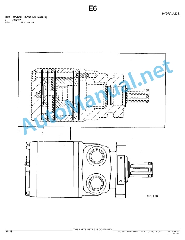 John Deere 918 and 920 Draper Platforms Parts Catalog PC2212 02-JUN-98 5 John Deere 918 and 920 Draper Platforms Parts Catalog PC2212 02-JUN-98 - Image 5
