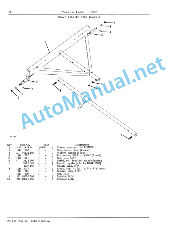 John Deere 943, 953, 963, 1040, 1064, 1065 and 1074 Farm Wagons Parts Catalog PC846 4 John Deere 943, 953, 963, 1040, 1064, 1065 and 1074 Farm Wagons Parts Catalog PC846 - Image 4