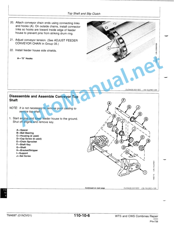 John Deere 9540, 9560, 9580, 9640, 9660, 9680 WTS and CWS Combines Repair Technical Manual TM4697 20011101 4 John Deere 9540, 9560, 9580, 9640, 9660, 9680 WTS and CWS Combines Repair Technical Manual TM4697 20011101-4