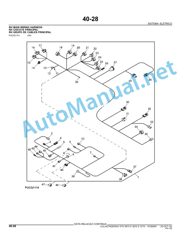 John Deere 9670 and 9770 STS Combine Parts Catalog PC9596P 18-OCT-10 Portuguese 2 John Deere 9670 and 9770 STS Combine Parts Catalog PC9596P 18-OCT-10 Portuguese - Image 2