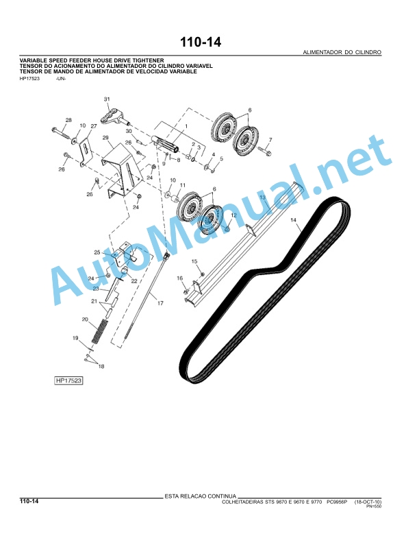 John Deere 9670 and 9770 STS Combine Parts Catalog PC9596P 18-OCT-10 Portuguese 4 John Deere 9670 and 9770 STS Combine Parts Catalog PC9596P 18-OCT-10 Portuguese - Image 4