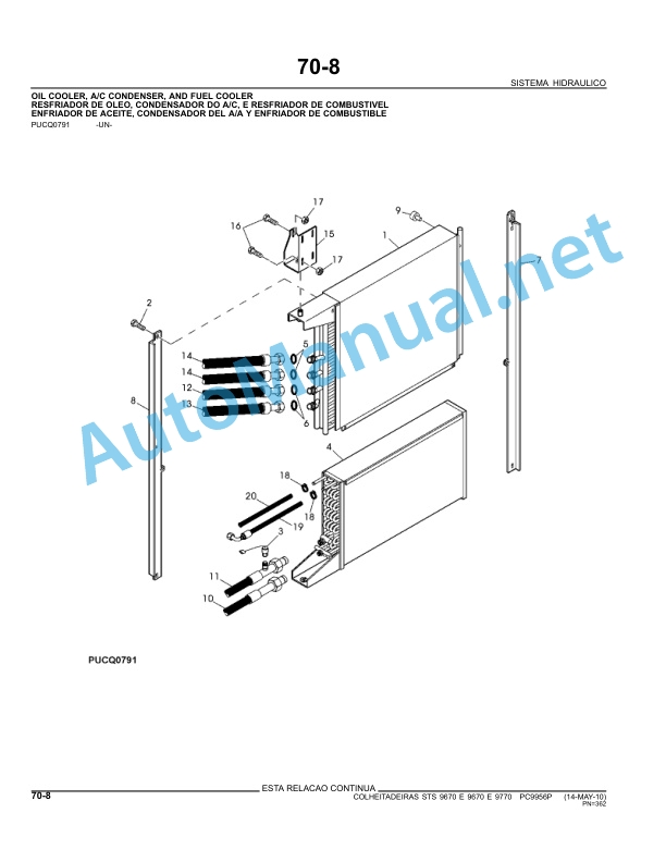 John Deere 9670 and 9770 STS Combine Parts Catalog PC9956P 14-May-10 Portuguese 3 John Deere 9670 and 9770 STS Combine Parts Catalog PC9956P 14-May-10 Portuguese - Image 3