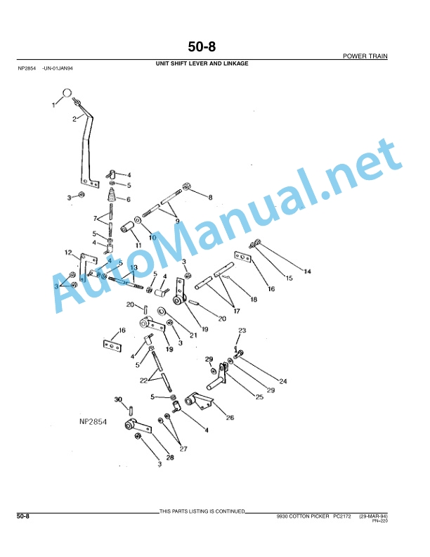 John Deere 9930 Cotton Picker Parts Catalog PC2172 July 2005 3 John Deere 9930 Cotton Picker Parts Catalog PC2172 July 2005-3