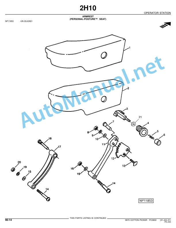 John Deere 9970 Cotton Picker Parts Catalog PC2602 01-Apr-03 4 John Deere 9970 Cotton Picker Parts Catalog PC2602 01-Apr-03 - Image 4