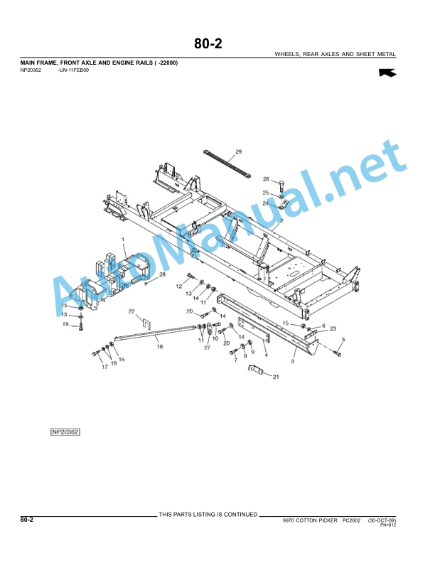 John Deere 9970 Cotton Picker Parts Catalog PC2602 AUG-10 4 John Deere 9970 Cotton Picker Parts Catalog PC2602 AUG-10 - Image 4