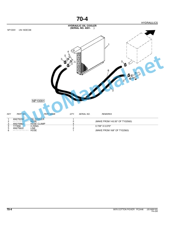 John Deere 9976 Cotton Picker Parts Catalog PC2446 May-05 3 John Deere 9976 Cotton Picker Parts Catalog PC2446 May-05-3