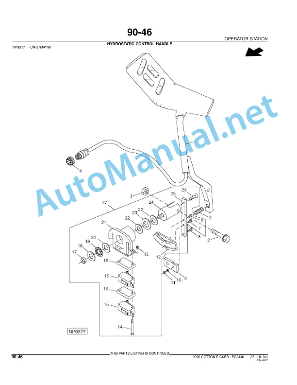 John Deere 9976 Cotton Picker Parts Catalog PC2446 May-05 4 John Deere 9976 Cotton Picker Parts Catalog PC2446 May-05-4
