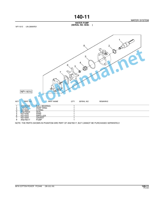 John Deere 9976 Cotton Picker Parts Catalog PC2446 May-05 5 John Deere 9976 Cotton Picker Parts Catalog PC2446 May-05-5
