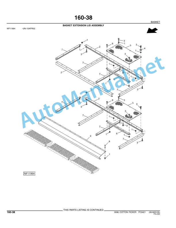 John Deere 9996 Cotton Picker Parts Catalog PC9421 AUG-06 5 John Deere 9996 Cotton Picker Parts Catalog PC9421 AUG-06 - Image 5