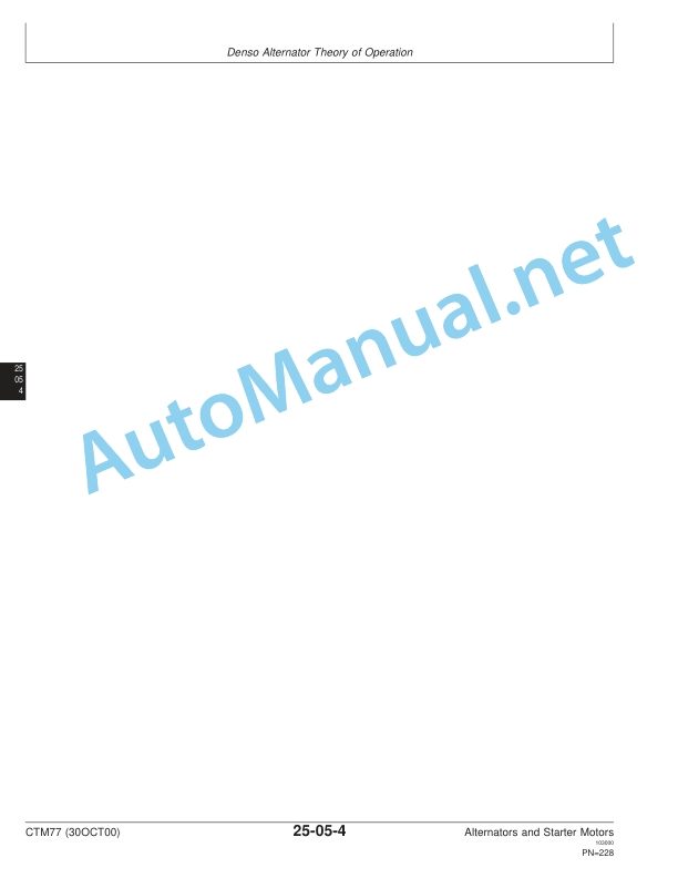 John Deere Alternators and Starter Motors Component Technical Manual CTM77 (300CT100) 3 John Deere Alternators and Starter Motors Component Technical Manual CTM77 (300CT100) - Image 3