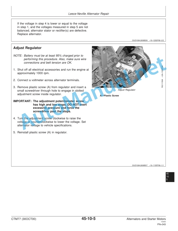 John Deere Alternators and Starter Motors Component Technical Manual CTM77 (300CT100) 4 John Deere Alternators and Starter Motors Component Technical Manual CTM77 (300CT100) - Image 4