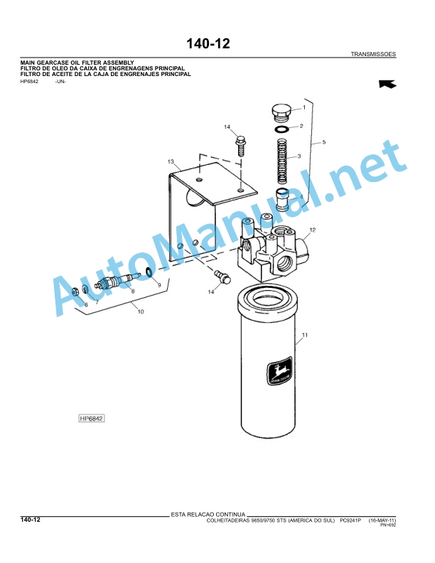 John Deere Colheitadeiras 9650 STS e 9750 STS Parts Catalog PC9241P 16-MAY-11 Portuguese 5 John Deere Colheitadeiras 9650 STS e 9750 STS Parts Catalog PC9241P 16-MAY-11 Portuguese - Image 5