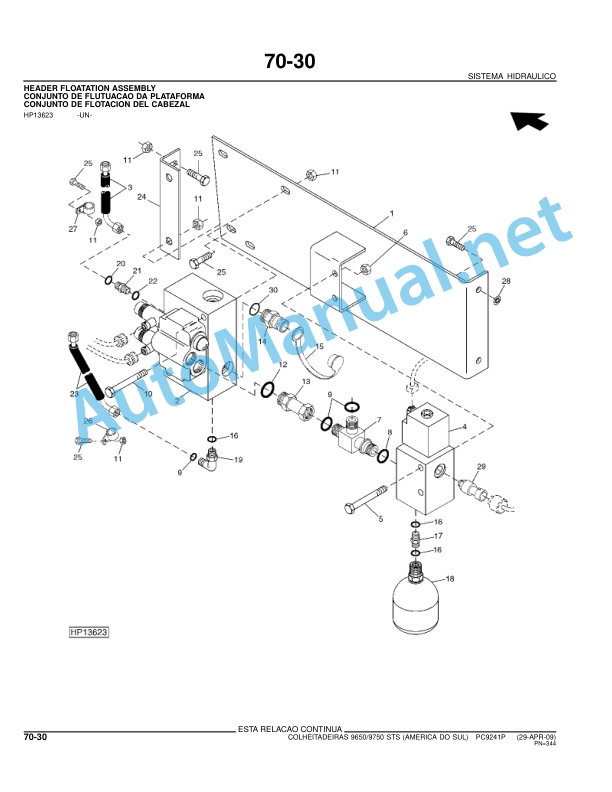 John Deere Colheitadeiras 9650 STS e 9750 STS Parts Catalog PC9241P 29-APR-09 Portuguese 3 John Deere Colheitadeiras 9650 STS e 9750 STS Parts Catalog PC9241P 29-APR-09 Portuguese - Image 3