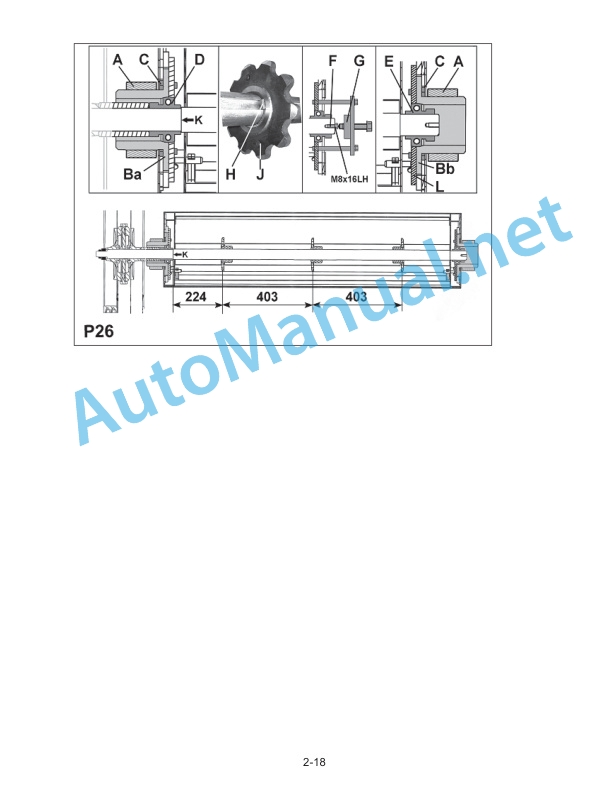 Alternative view of John Deere Combine W440 Technical Manual TMSR5145