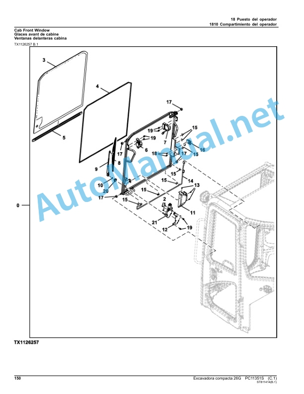 John Deere Compact Excavator 26G Parts Catalog PC113515 April 2016 Spanish 3 John Deere Compact Excavator 26G Parts Catalog PC113515 April 2016 Spanish - Image 3