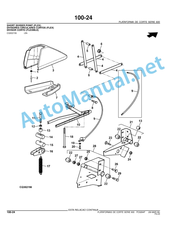 John Deere Cutting Platform Series 600 Parts Catalog PC9284P 03-06-2008 Portuguese 2 John Deere Cutting Platform Series 600 Parts Catalog PC9284P 03-06-2008 Portuguese - Image 2