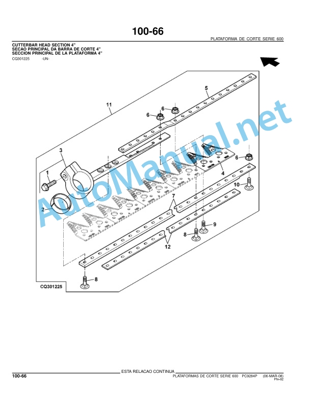 John Deere Cutting Platform Series 600 Parts Catalog PC9284P 03-06-2008 Portuguese 3 John Deere Cutting Platform Series 600 Parts Catalog PC9284P 03-06-2008 Portuguese - Image 3