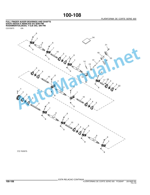 John Deere Cutting Platform Series 600 Parts Catalog PC9284P 03-06-2008 Portuguese 4 John Deere Cutting Platform Series 600 Parts Catalog PC9284P 03-06-2008 Portuguese - Image 4