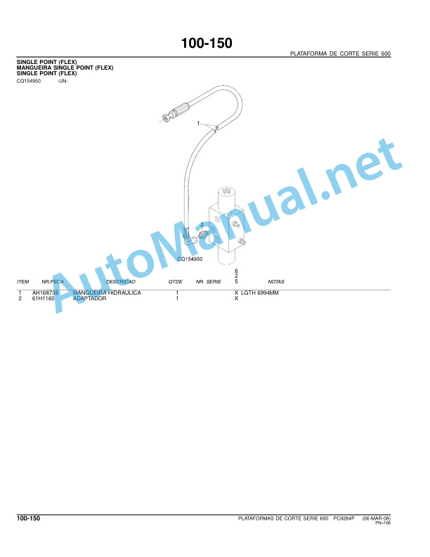 John Deere Cutting Platform Series 600 Parts Catalog PC9284P 03-06-2008 Portuguese 5 John Deere Cutting Platform Series 600 Parts Catalog PC9284P 03-06-2008 Portuguese - Image 5