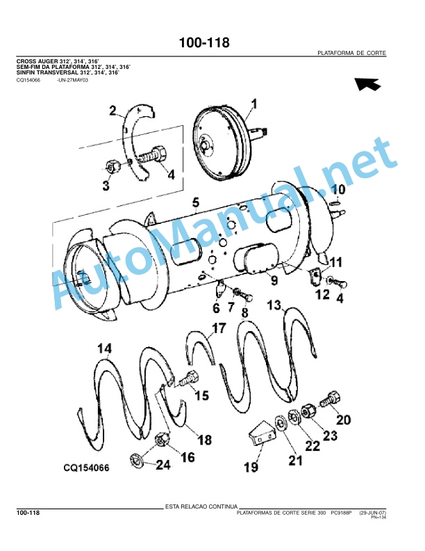 John Deere Cutting Platforms Series 300 Parts Catalog PC9188P 16-JUL-07 Portuguese 4 John Deere Cutting Platforms Series 300 Parts Catalog PC9188P 16-JUL-07 Portuguese - Image 4