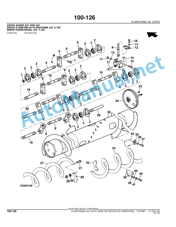 John Deere Cutting Platforms Series 300 Parts Catalog PC9188P 18-DEC-08 Portuguese 4 John Deere Cutting Platforms Series 300 Parts Catalog PC9188P 18-DEC-08 Portuguese - Image 4