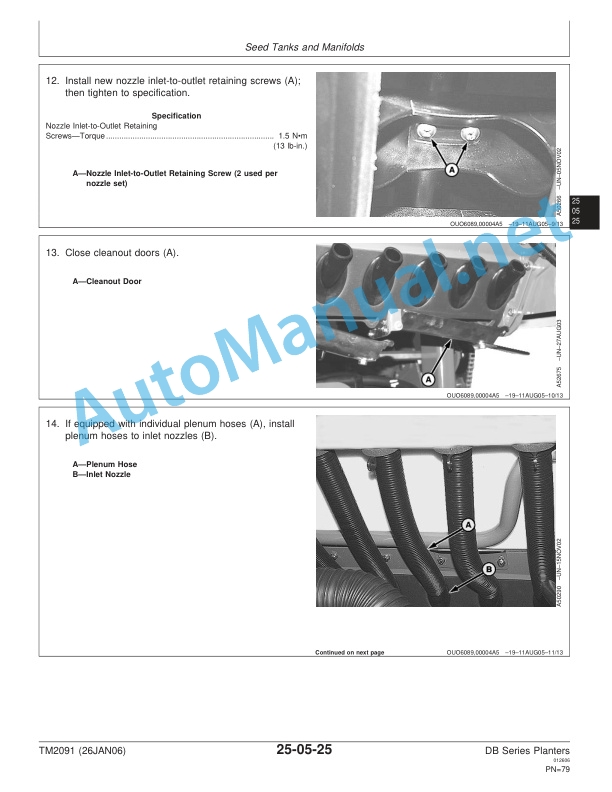 Alternative view of John Deere DB Series Planters Technical Manual TM2091 26JAN06