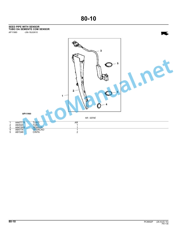 John Deere DB50 DB74 and DB90 Parts Catalog PC8682P October 2010 Portuguese 5 John Deere DB50 DB74 and DB90 Parts Catalog PC8682P October 2010 Portuguese - Image 5
