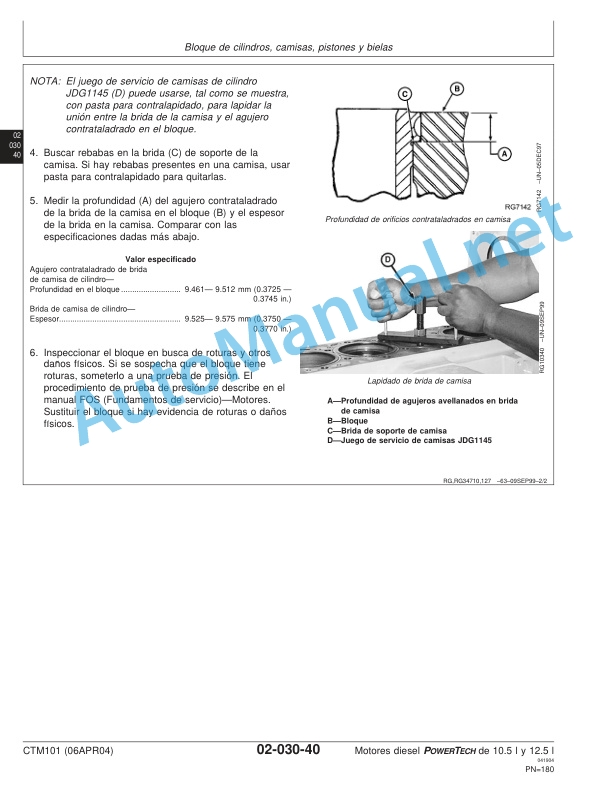 John Deere Diesel Engines POWERTECH 10.5 L and 12.5 L Basic Engine Component Technical Manual CTM101 Spanish 3 John Deere Diesel Engines POWERTECH 10.5 L and 12.5 L Basic Engine Component Technical Manual CTM101 Spanish - Image 3