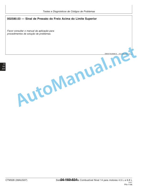 John Deere Diesel Engines PowerTech Plus 4.5L and 6.8L Electronic Fuel System Level 14 with HPCR Denso Technical Manual 08AUG07 Portuguese 5 John Deere Diesel Engines PowerTech Plus 4.5L and 6.8L Electronic Fuel System Level 14 with HPCR Denso Technical Manual 08AUG07 Portuguese - Image 5