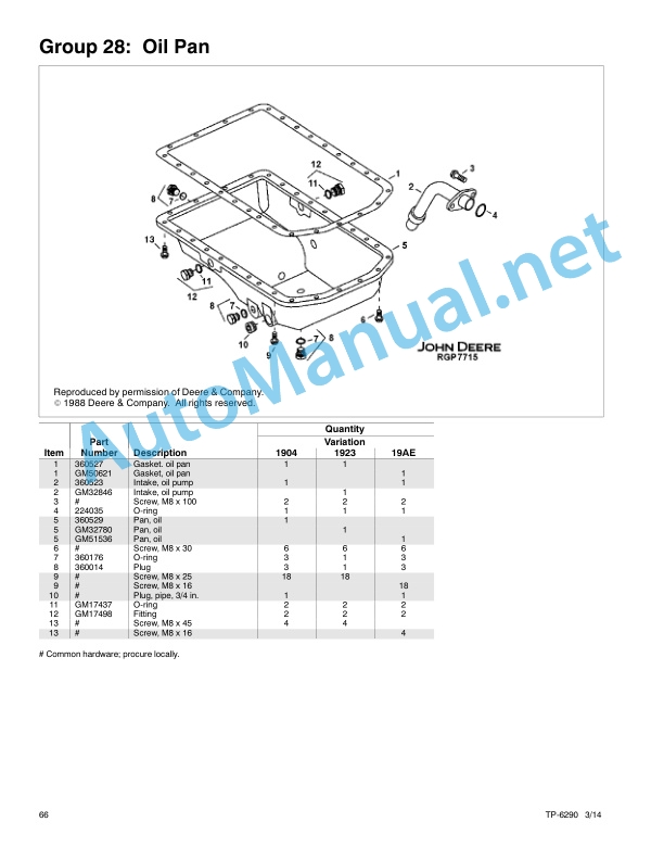 John Deere Engine Models4024TF281 4024HF285 4045HF275 285 4045TF270 280 5030HF285 Service Parts TP-6290 314g 4 John Deere Engine Models4024TF281 4024HF285 4045HF275 285 4045TF270 280 5030HF285 Service Parts TP-6290 314g-4